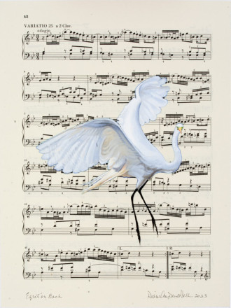 Diane Andrews Hall - Egret on Bach
