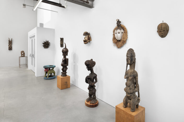 Gallery installation view of group exhibition of African Art
